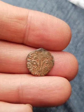 Moneda antigua. Carlos I. Valencia. Marcas M-S