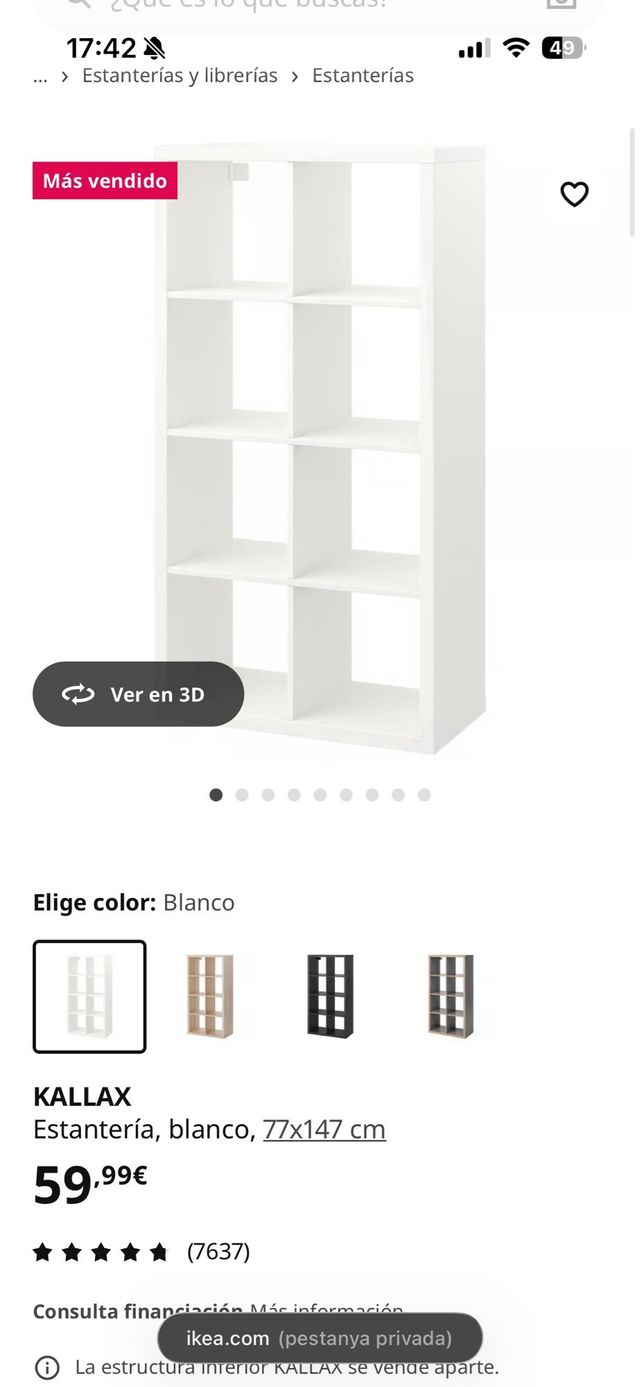 Estantería KALLAX de IKEA