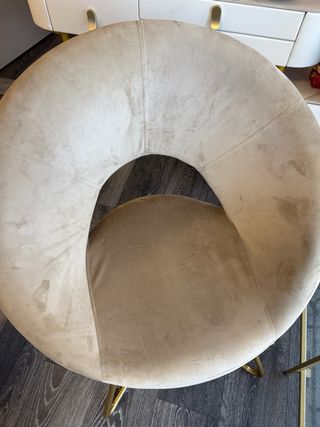 Poltrone eleganti beige e oro