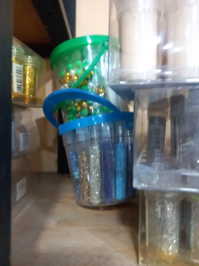 Lote purpurina dorada, azul y rosa