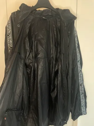 ASICS vintage giacca a vento nero impermeabile