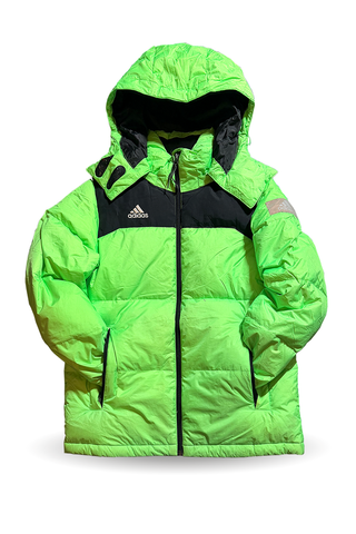 Chaqueta plumífero Adidas vintage verde neón