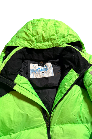 Chaqueta plumífero Adidas vintage verde neón