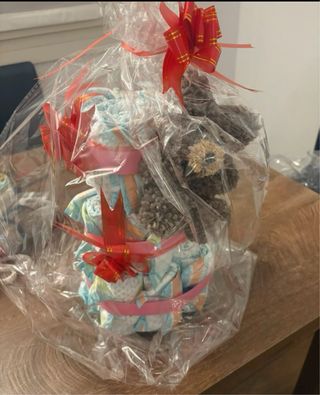 Torta pannolini decorata