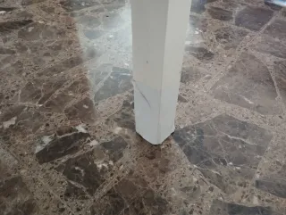 Mesa de comedor extensible blanca