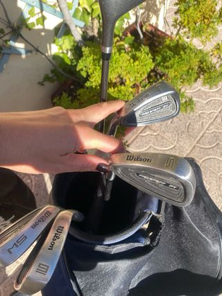 Medio juego palos golf zurdo + bolsa Mcgregor