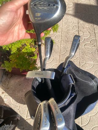 Medio juego palos golf zurdo + bolsa Mcgregor