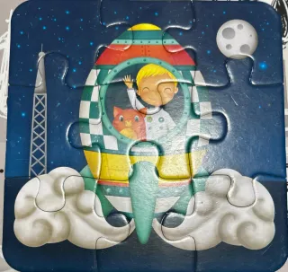 Puzzle Astronauta y Gato Espacial
