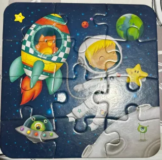 Puzzle Astronauta y Gato Espacial