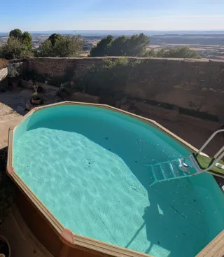 Piscina desmontable circular.