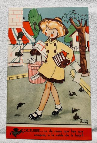 Lote 6 Postales Antiguas MARI PEPA