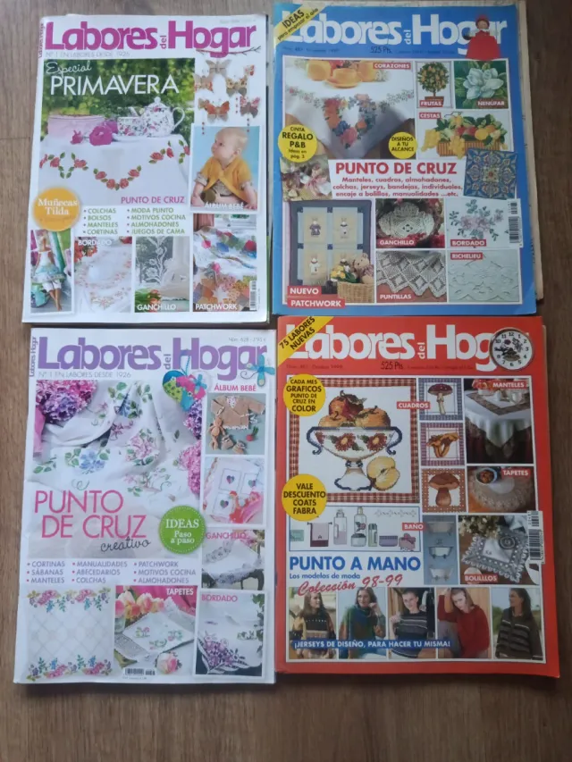 Lote 4 revistas antiguas Labores del Hogar