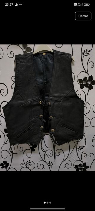 Chaleco de cuero vintage