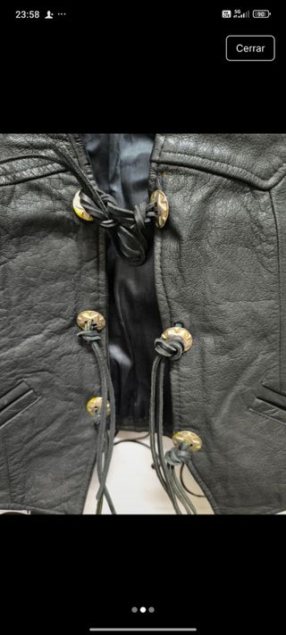 Chaleco de cuero vintage