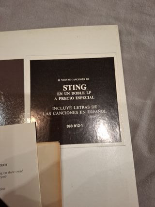 Vinilo LP Doble Sting Nothing Like the Sun