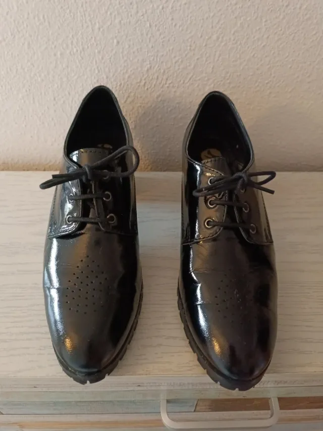 Mocasines negros de piel