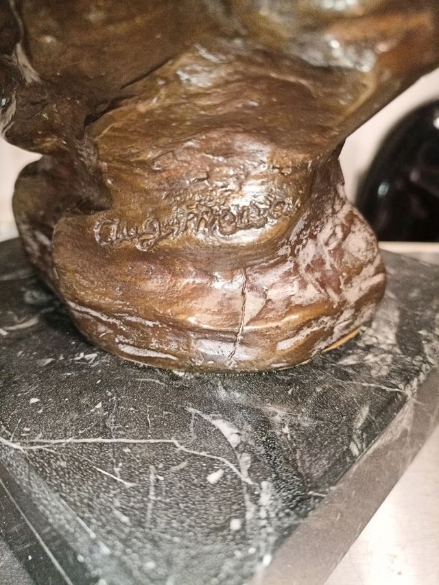 Escultura Auguste Moreau siglo XIX bronce