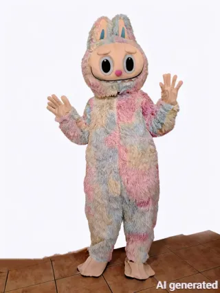 Alquiler Disfraz Labubu Multicolor Talla Única.
