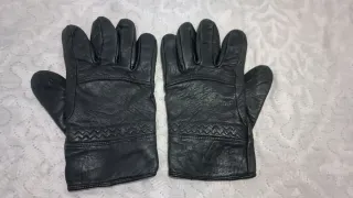 Guantes de cuero marron oscuro
