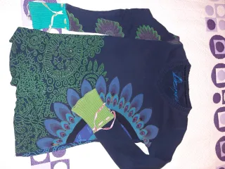 Jersey Desigual Azul y Verde