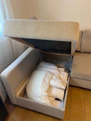 Sofá Chaise Longue FRIHETEN IKEA Beige