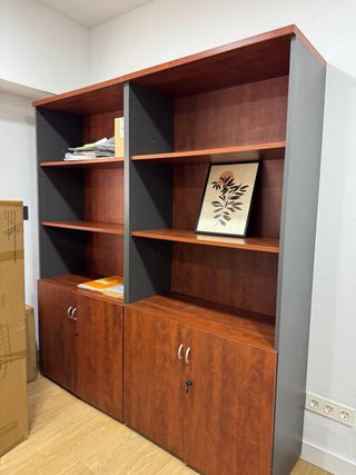 Mobile da ufficio 2 pezzi legno e metallo