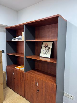 Mobile da ufficio 2 pezzi legno e metallo