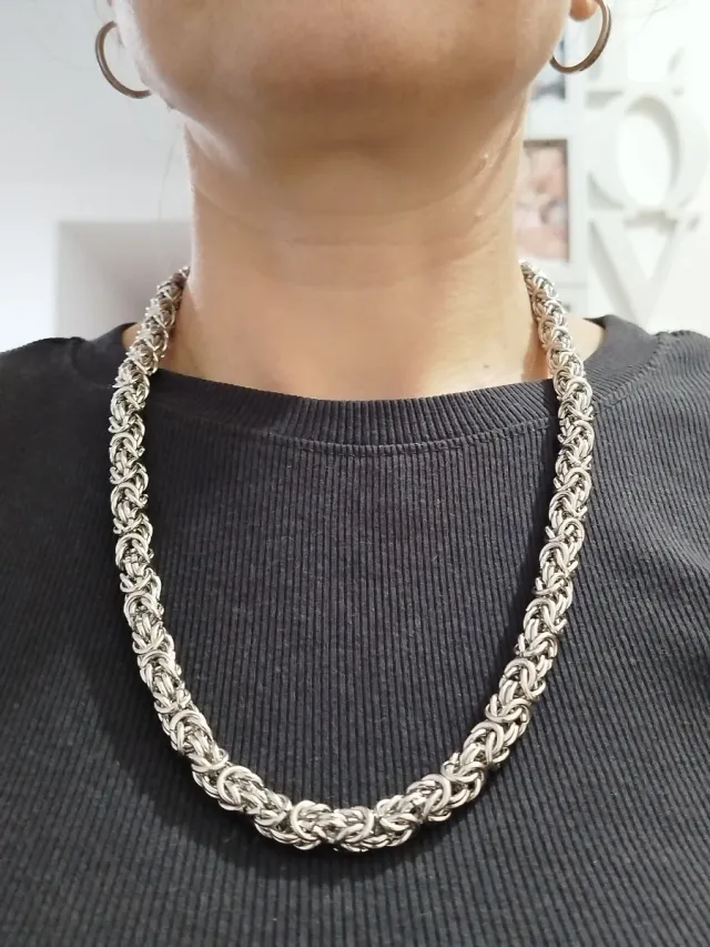 Collar Cadena Bizantina Acero Inoxidable