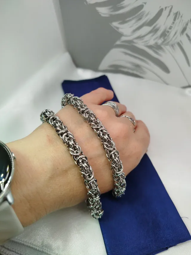 Collar Cadena Bizantina Acero Inoxidable