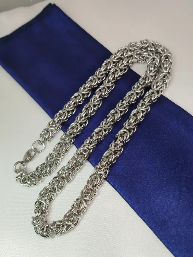 Collar Cadena Bizantina Acero Inoxidable