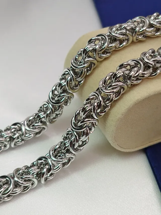 Collar Cadena Bizantina Acero Inoxidable