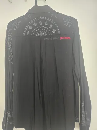 Camisa Desigual T-S Negra con Estampado
