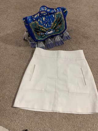 Falda Zara Talla M Blanca