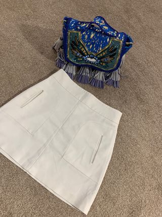 Falda Zara Talla M Blanca