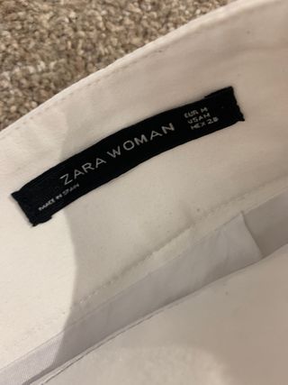 Falda Zara Talla M Blanca