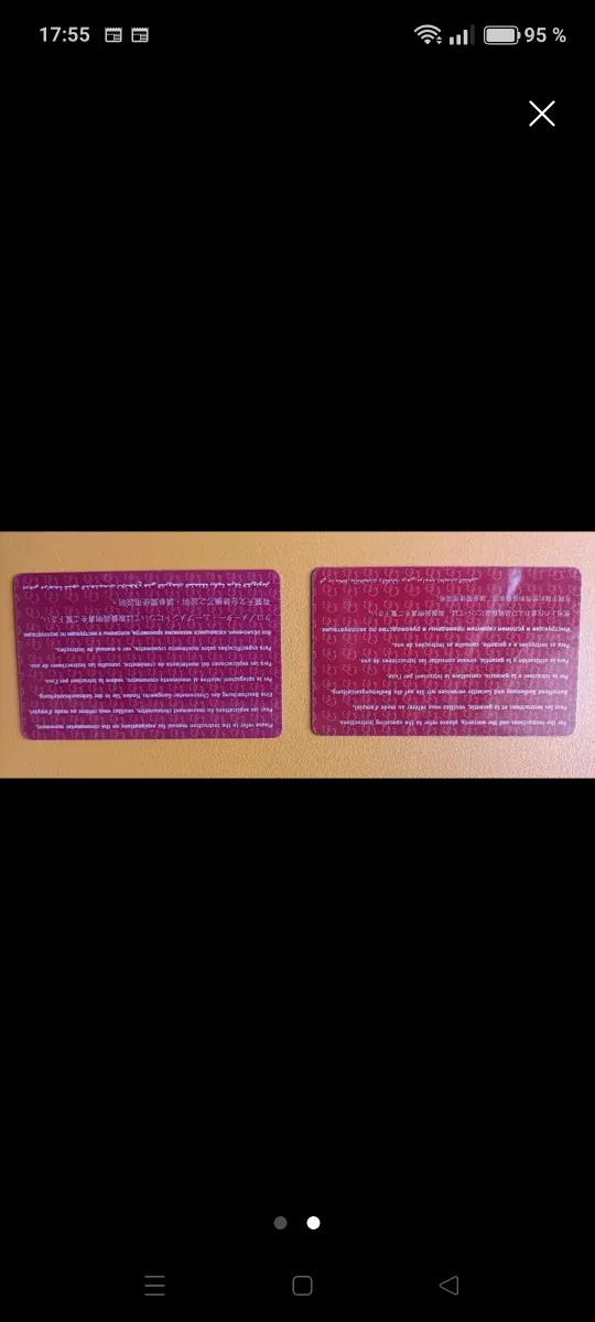 Tarjetas de Garantía Reloj Omega