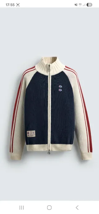 Chaqueta Zara punto color block bandas