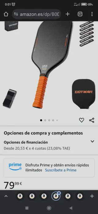 Raqueta de pádel GOTWAH.