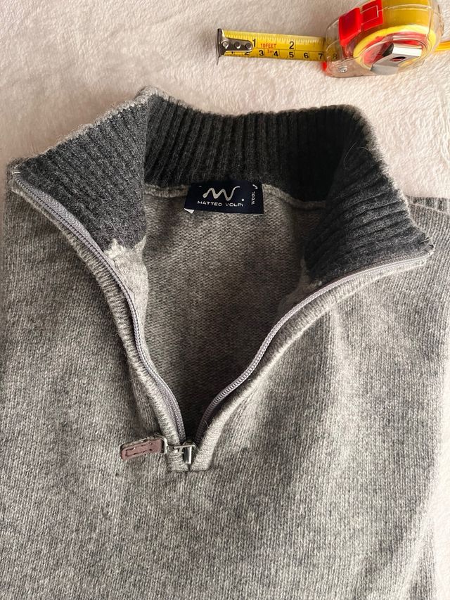 Maglione Matteo Volpi uomo lana zip collo alto