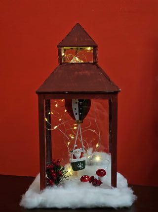 Lanterna Decorativa Natale con Luci