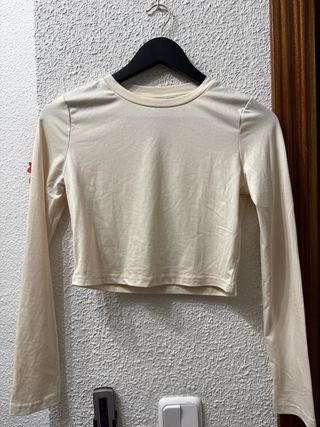 Camiseta SHEIN manga larga beige Talla S