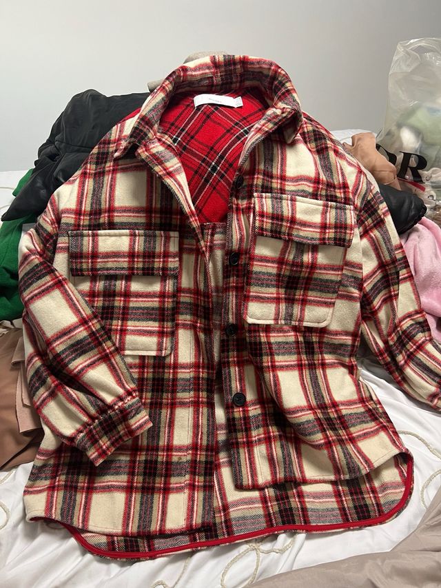 Chaqueta Bershka cuadros M