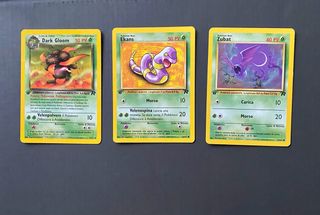 3 Carte Pokémon Team Rocket Prima Edizione