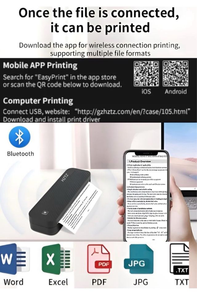 Impresora Portátil HZTZ A4