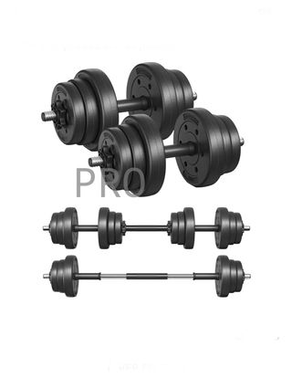 Mancuernas 2 en 1, Mancuernas Ajustables, con Barra Adicional SONGMICS