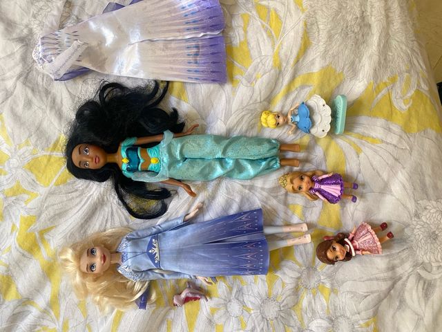 Muñecas Disney: Jazmín, Elsa, Cenicienta barbie
