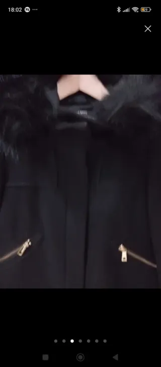 Abrigo Zara Negro Talla S