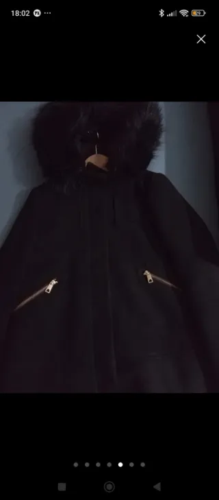Abrigo Zara Negro Talla S