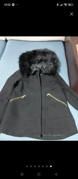 Abrigo Zara Negro Talla S