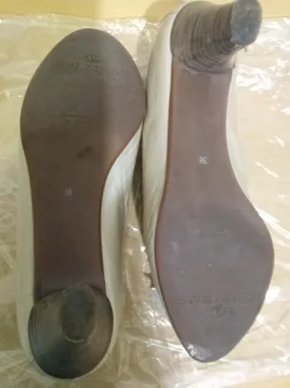 Zapatos de tacón mascaro beige mujer